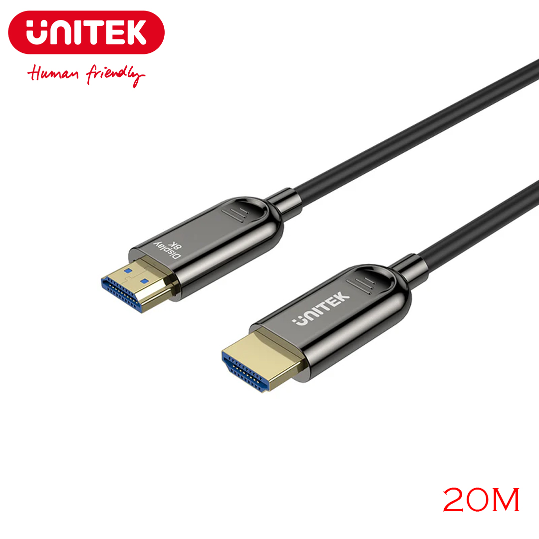 Cable HDMI (2.1 8K) 20M Active Optical Unitek C11085GY01-20M